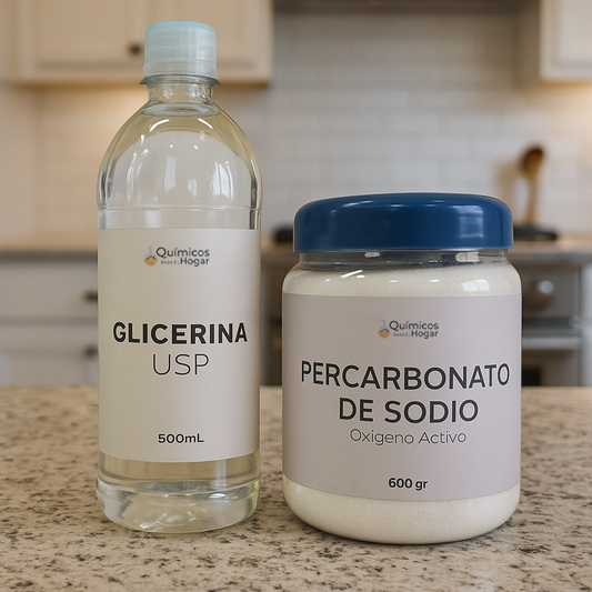 Combo 7: Glicerina 500mL + Percarbonato de Sodio 600g