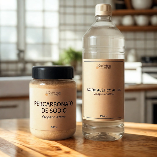Combo 1: Percarbonato de Sodio 600g + Ácido Acético al 10% 1000mL