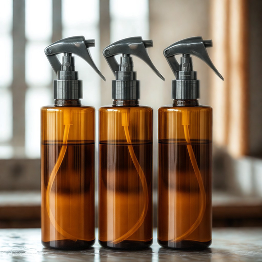 Set Atomizadores Ámbar PET 250 mL x3 | Envase Spray Reutilizable